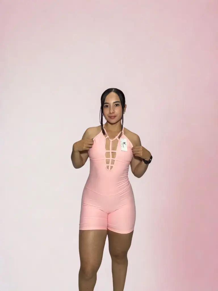 [10112036] ENTERIZO CORTO ARAÑA (SALMON)