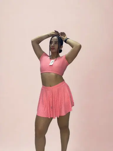 [10112065] FALDA + TOP (SALMON)