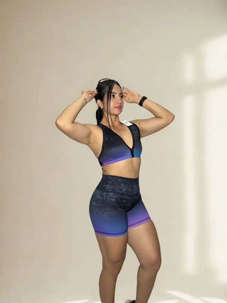 [10101086] SHORT + TOP SUBLIMADO TELA ​SUPLEX (NEGRO)